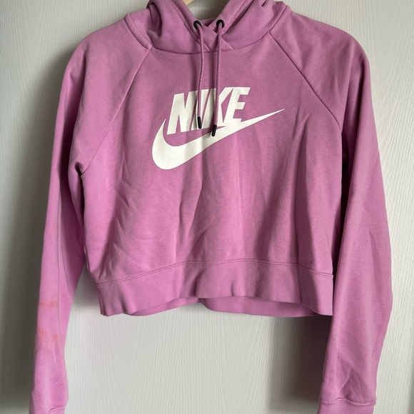 Nike Pink Cropped  Sweatshirt S - Picture 2 of 3